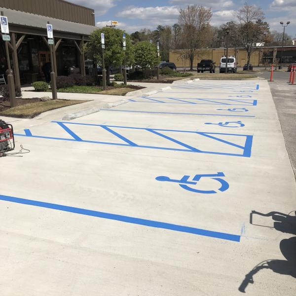 We had to layout new ADA striping for a Cracker Barrel in Alabama. 