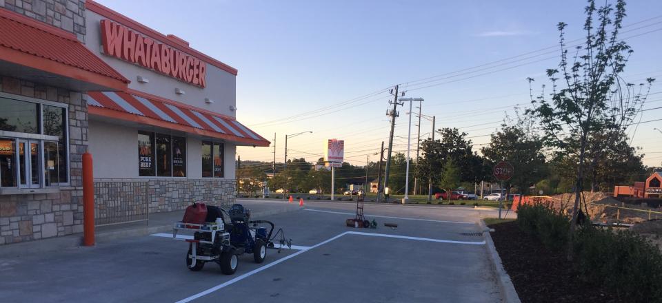 New Striping Layout at Whataburger