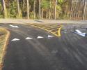 New Striping Layout at the entrance of Fort McClellan. 